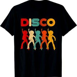 disco dancing logo colorful m tee unisex tee - bee gees andy gibb donna summer